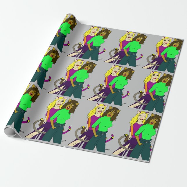 Mädchen Geschenkpapier (Ungerollt)