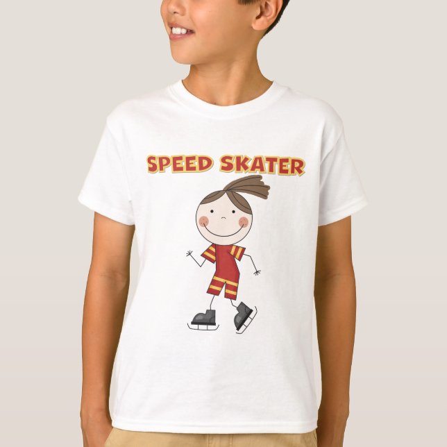 Mädchen-Geschwindigkeits-Skater-T-Shirts und T-Shirt (Vorderseite)