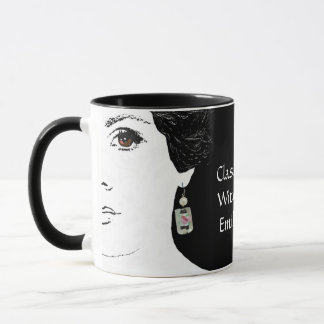 Mädchen-Gesicht-Blumenmode-Dame anpassbarer Name Tasse