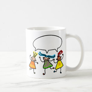 Mädchen-Gespräch Kaffeetasse
