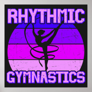 Mädchen gestörte rhythmische Gymnastik Poster