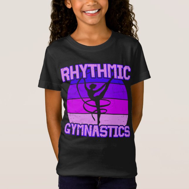 Mädchen gestörte rhythmische Gymnastik T-Shirt (Vorderseite)