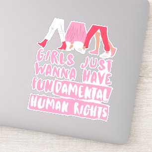 Mädchen Gewollt Grundrechte Word Art Vinyl Aufkleber