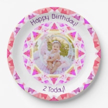Mädchen glücklich Geburtstag Vibrannt Pink Star Cu