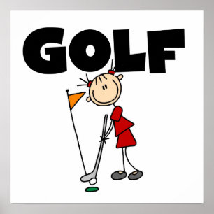 Mädchen GOLF Poster