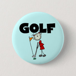 Mädchen GOLF T-Shirts und Geschenke Button
