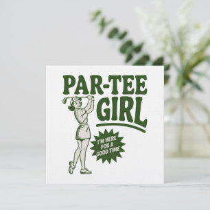 Mädchen Golferin Lustiges Par-Shirt Mädchen für Go Einladung