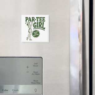Mädchen Golferin Lustiges Par-Shirt Mädchen für Go Magnet