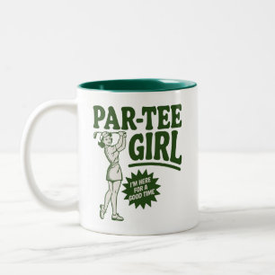 Mädchen Golferin Lustiges Par-Shirt Mädchen für Go Zweifarbige Tasse