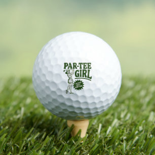 Mädchen Golferin Lustiges Par T-Shirt Mädchen für Golfball