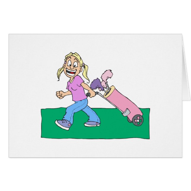 Mädchen-Golfspieler (Vorderseite (Horizontal))