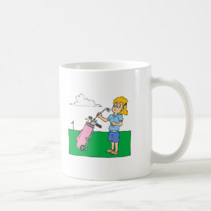 Mädchen-Golfspieler Kaffeetasse