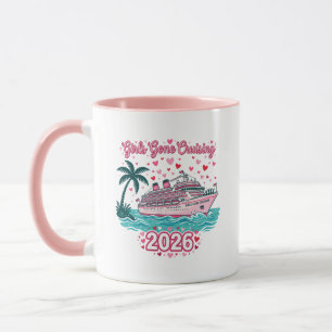 Mädchen Gone Cruising 2026 Urlaubs-Party-Kreuzfahr Tasse