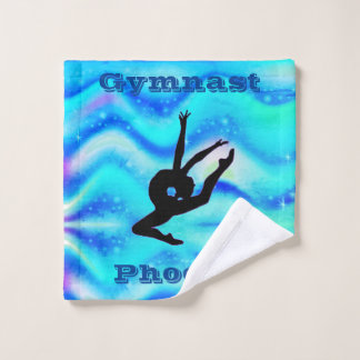 Mädchen Gymnastik Custom Blue Wash Tuch Handtuch
