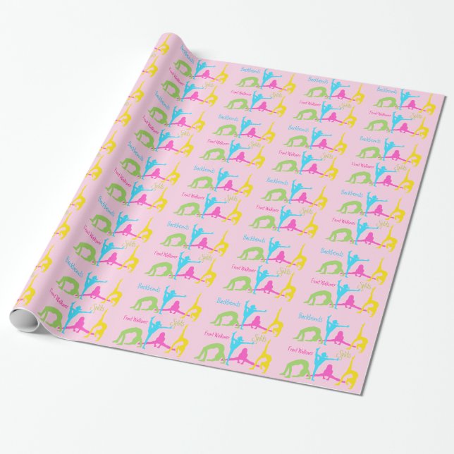Mädchen-Gymnastik-Packpapier Geschenkpapier (Ungerollt)