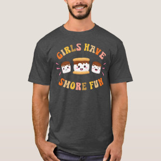 Mädchen haben mehr lustige Kawaii-Camping-Smores-G T-Shirt