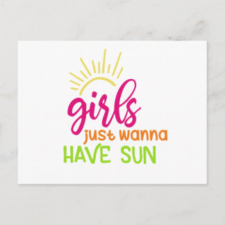 Mädchen haben nur die Sonne Postkarte