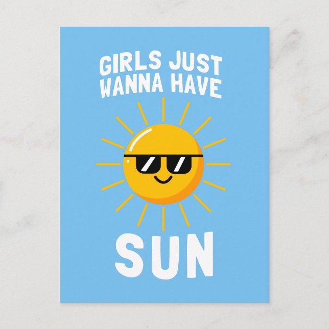 Mädchen haben nur die Sonne Postkarte (Vorderseite)