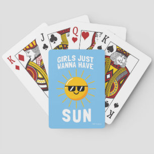 Mädchen haben nur die Sonne Spielkarten