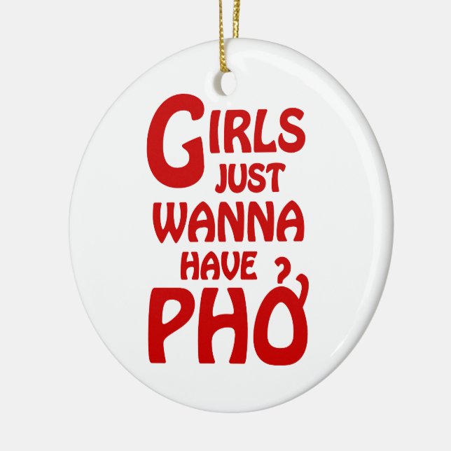 Mädchen haben nur gerne Phở Keramikornament (Links)