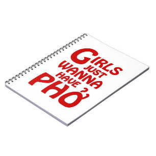 Mädchen haben nur gerne Phở Notizblock