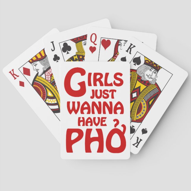 Mädchen haben nur gerne Phở Spielkarten (Rückseite)