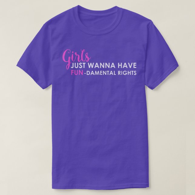 Mädchen haben nur Grundrechte2498 T-Shirt (Design vorne)