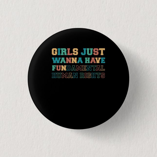 Mädchen haben nur Grundrechte Button (Vorderseite)