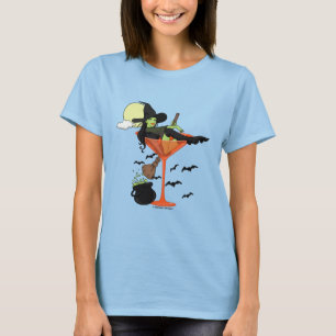 Mädchen Halloweens Martini T-Shirt