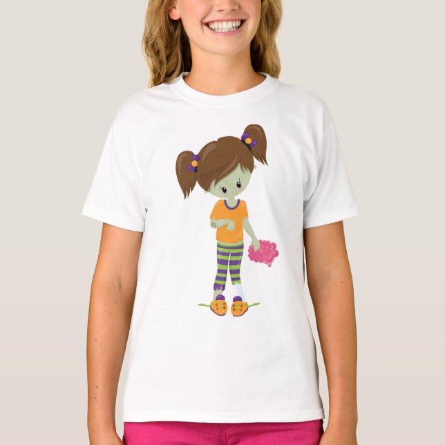 Mädchen Hanes TAGLESS® T-Shirt (Vorderseite)
