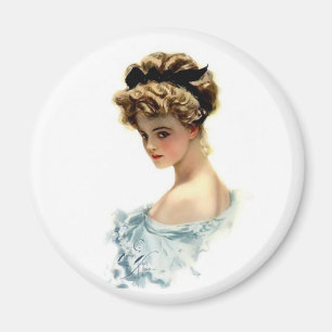 Mädchen Harrison Fisher im Blau Magnet