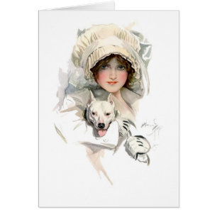 Mädchen Harrison Fisher und ihr Hund