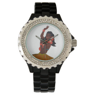 Mädchen Hawaiis Vinatge Hula Armbanduhr
