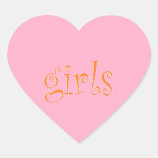 Mädchen Herz-Aufkleber