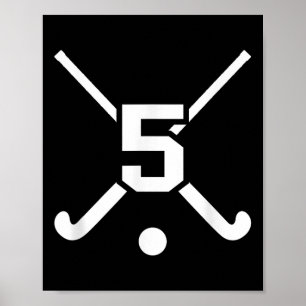 Mädchen High School Feldhockey Trikot Spieler Numm Poster