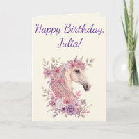 Mädchen Hübsche Ponys Pastell Blumen Pferd