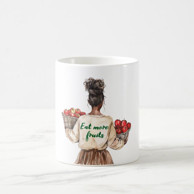 Mädchen Hut T Shirt Iss Gemüse Tasche Kaffeetasse (Mittel)