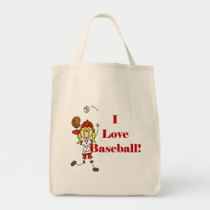 Mädchen Ich Liebe Baseball T-Shirts und Geschenke Tragetasche