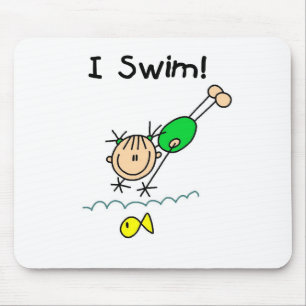 Mädchen Ich Schwimm T-Shirts und Geschenke Mousepad