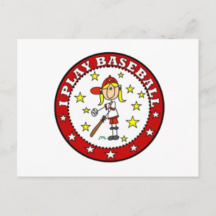 Mädchen Ich Spiele Baseball T-Shirts und Geschenke Postkarte