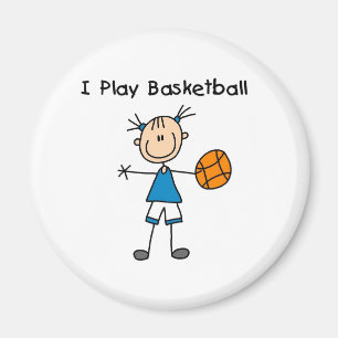 Mädchen ich spiele Basketball Magnet