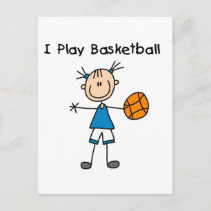 Mädchen Ich Spiele Basketball T-Shirts und Geschen Postkarte