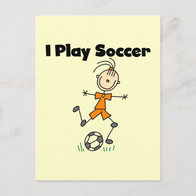 Mädchen Ich spiele Fußball-Tshirts und Geschenke Postkarte (Vorderseite)