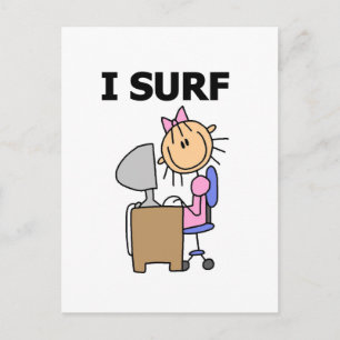 Mädchen ich surfe im Web T-Shirts und Geschenke Postkarte