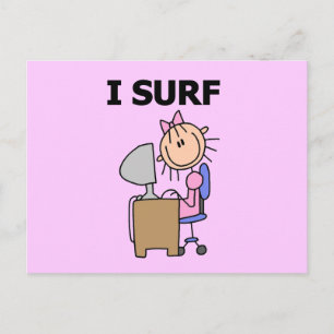 Mädchen ich surfe im Web T-Shirts und Geschenke Postkarte
