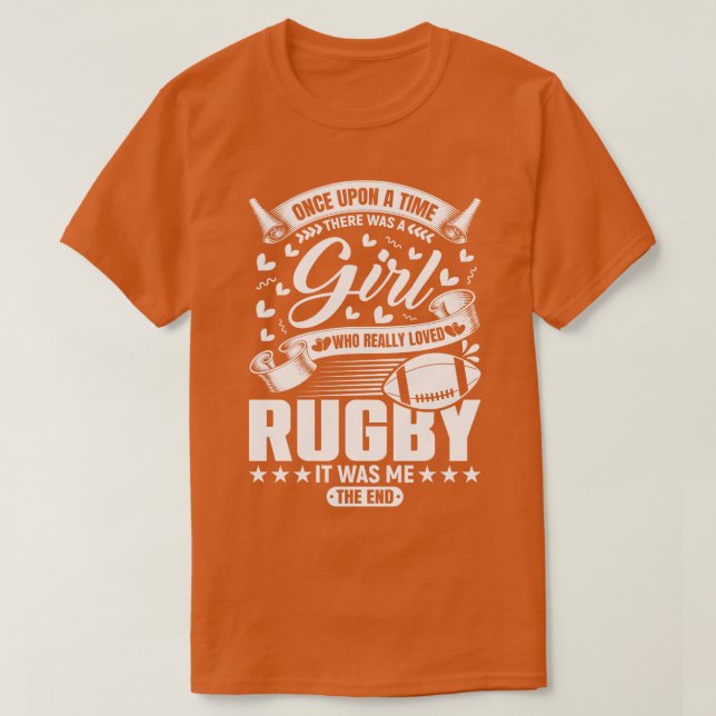 Mädchen, ich war Rugby T-Shirt (Design vorne)