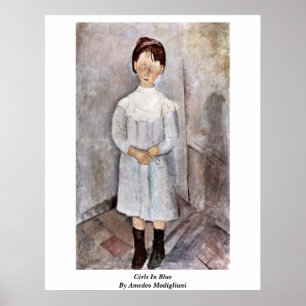 Mädchen im Blau durch Amedeo Modigliani Poster