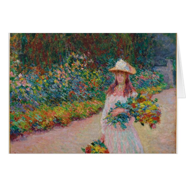 Mädchen im Garten Giverny, 1888 (Vorderseite (Horizontal))