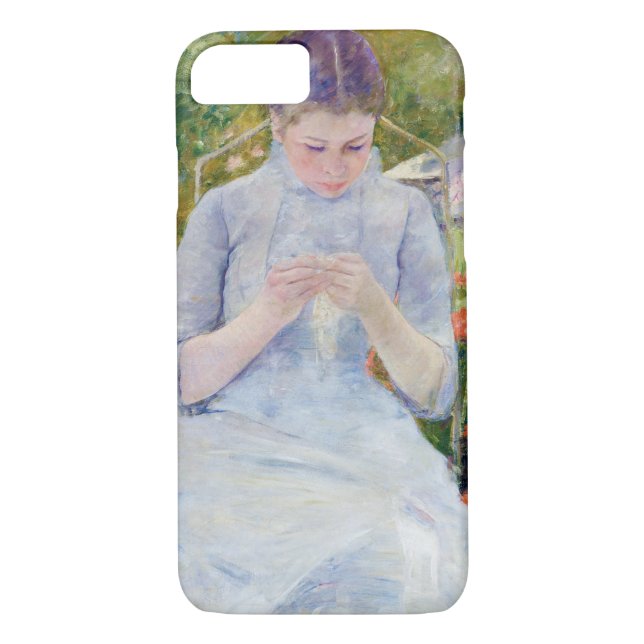 Mädchen im Garten, Mary Cassatt Case-Mate iPhone Hülle (Rückseite)