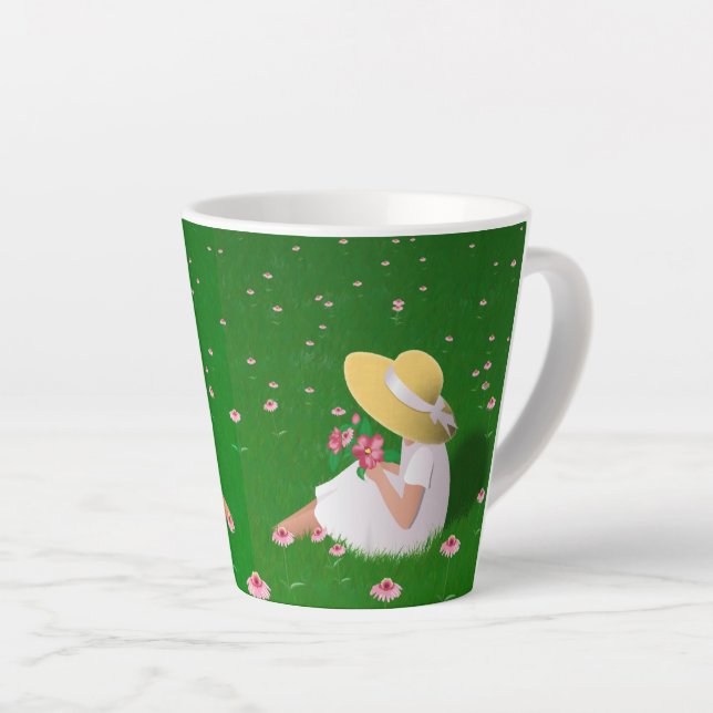 Mädchen im Gras Milchtasse (Rechte Ecke)